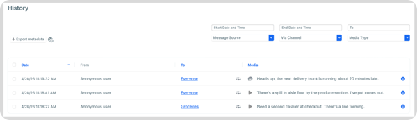 Anonymized message vault (rounded corners)