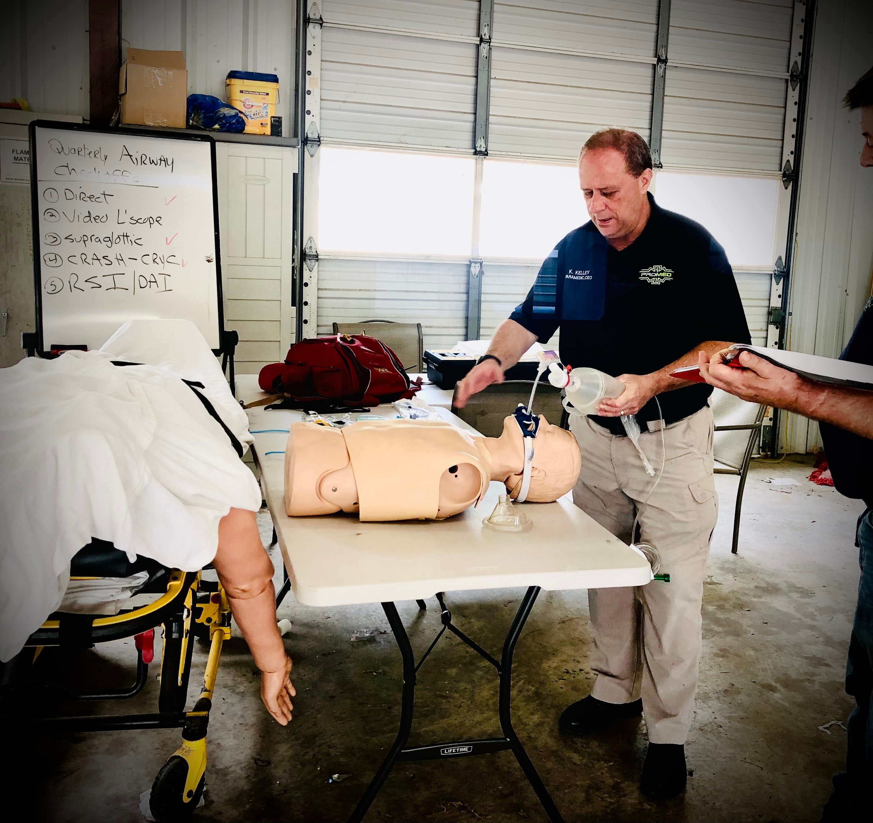 Ken Kelley training EMTs