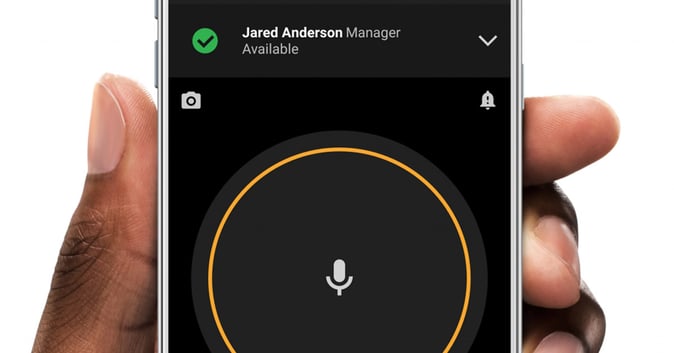 Zello talk screen on Android smartphone